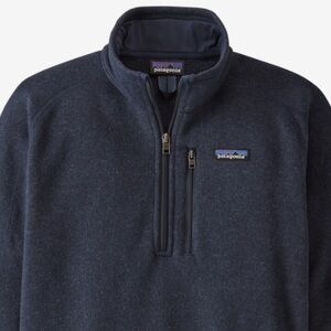 Patagonia Men’s Navy Better Sweater Quarter-Zip Pullover Fleece, Medium